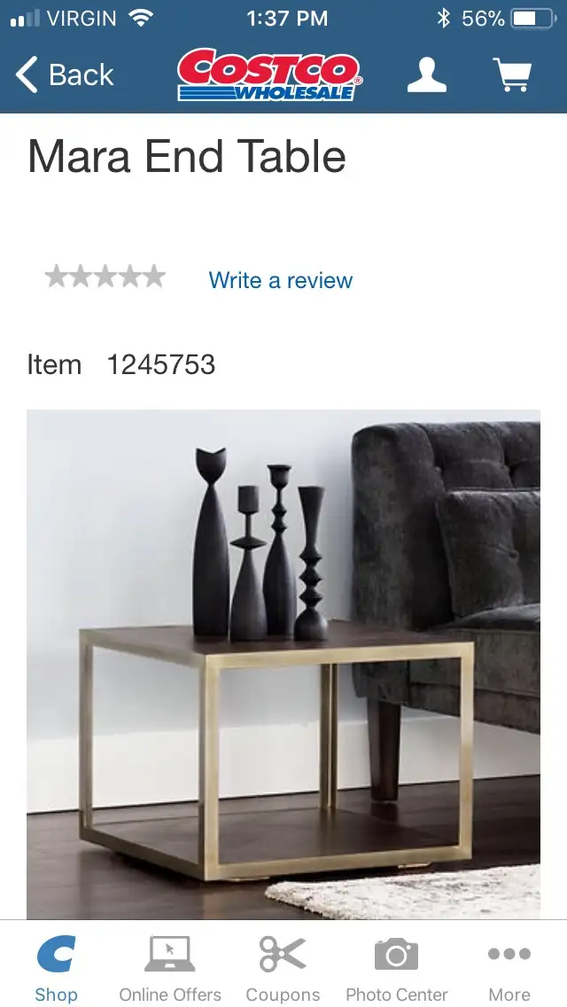 Mara Solid Acacia Wood End Table $300. Like new.