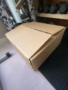 Brown backsplash never use in box weighs approximately 75 lbs - Photo 2