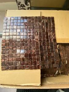 Brown backsplash never use in box weighs approximately 75 lbs - Photo 4