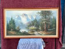 Large Mountain Picture on Canvas.