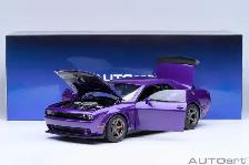 2023 DODGE CHALLENGER SRT SUPER STOCK PLUM CRAZY 1:18 BY AUTOART