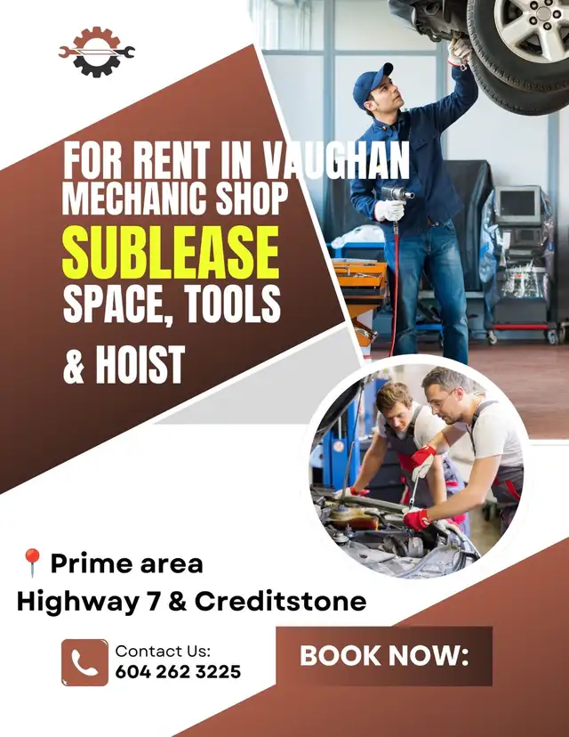 Mechanic Shop Sublease or Mechanic with own clientele