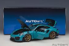 PORSCHE 911 (991.2) GT3 RS WEISSACH MIAMI BLUE 1:18 BY AUTOART