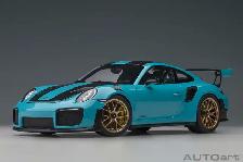 PORSCHE 911 (991.2) GT3 RS WEISSACH MIAMI BLUE 1:18 BY AUTOART - Photo 2