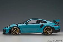 PORSCHE 911 (991.2) GT3 RS WEISSACH MIAMI BLUE 1:18 BY AUTOART - Photo 3