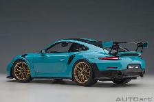 PORSCHE 911 (991.2) GT3 RS WEISSACH MIAMI BLUE 1:18 BY AUTOART - Photo 4