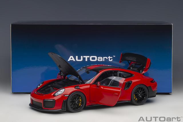 PORSCHE 911 (991.2) GT2 RS WEISSACH RED 1:18 SCALE AUTOART MODEL