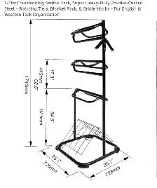 3-Tier Freestanding Saddle Rack
