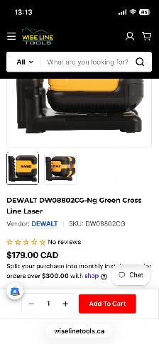 DEWALT DW08802CG-Ng Green Cross Line Laser - Photo 7