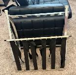 Black Faux Leather 'Barcelona' Replica Chairs (Two Available) - Photo 5