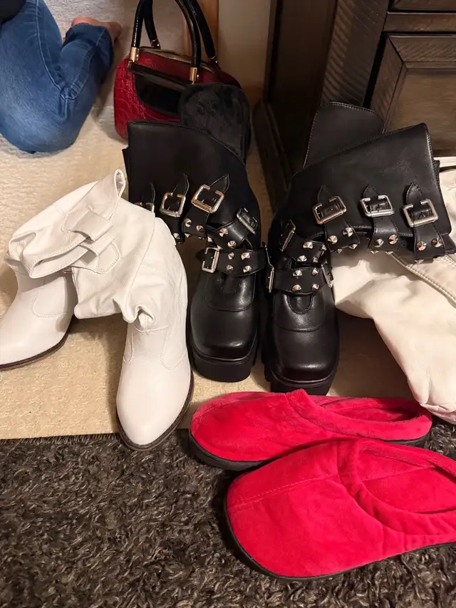 woman’s clothing, bags and shoes