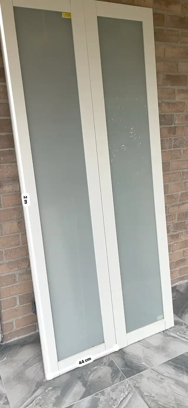 IKEA Wardrobe Frosted Glass Sliding Doors