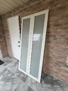 IKEA Wardrobe Frosted Glass Sliding Doors - Photo 2