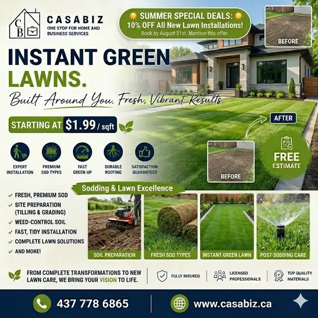 Landscaping/sodding