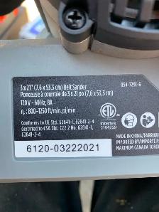 Mastercraft 6amp belt sander - Photo 5