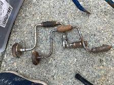 Antique hand operated drills