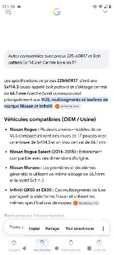 225-60R17x4 jantes Nissan Rogue 2013. Voir modèles compatibles - Photo 8