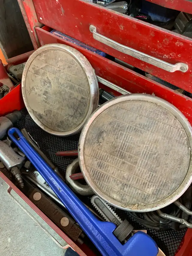 Original 1929 Chevrolet headlight covers