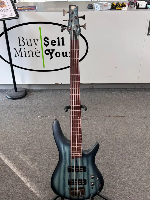 Ibanez SR305E 5 String Bass Guitar - Metallic Silver Sunburst