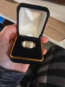 Mens 18k gold ring