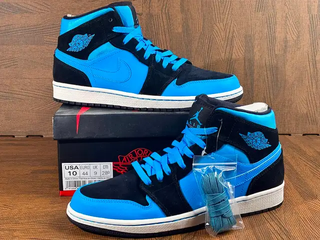 AIR JORDAN 1 MID ''DARK POWDER BLUE'' 2014
