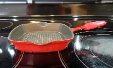 New Iron 6'' Square Iron Grill Pan With Handle