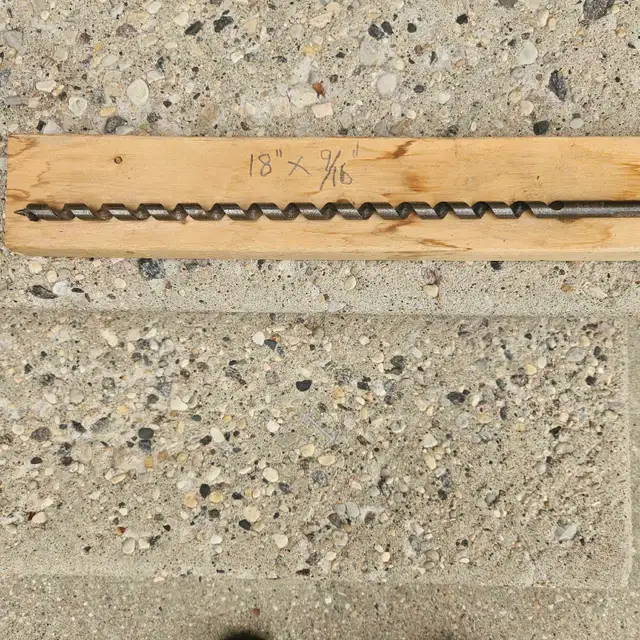 Wood Auger Bit, 18' x 9/16'