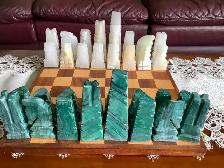 Chess Game - Chess Board and Onyx Chessmen - Photo 2