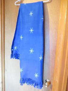 COUVERTURE BLEUE ETOILE TRES DOUCE NEUVE