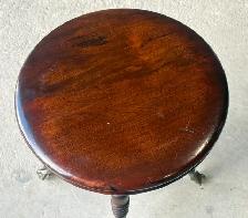 Victorian Mahogany Piano Stool (w Adjustable Swivel Seat) - Photo 2