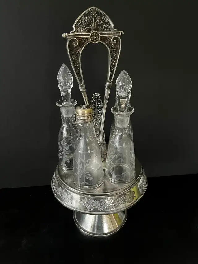 Victorian Cruet Castor set, figural bird design $ 235.00