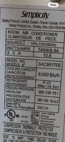 Simplicity 8,000 BTU Room Air Conditioner - Photo 6