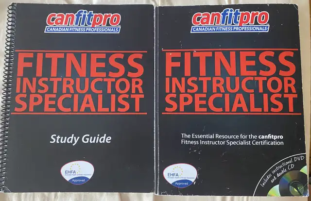 Canfitpro Fitness Instructor Specialist – 2 manuels   DVD 25$