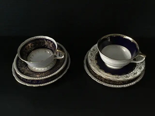 2- Antique Ansley tea cups saucer and plate $35.00 each set