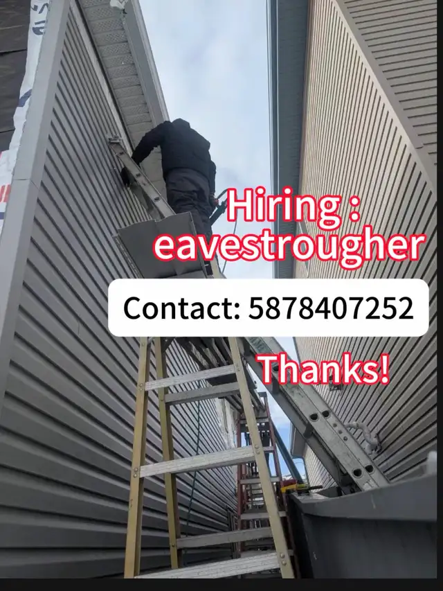Looking for  eavestrougher