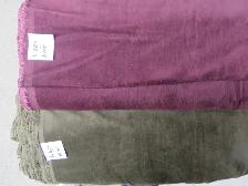 TISSU/MATERIEL CORDUROI MINCE VERT ET MAUVE