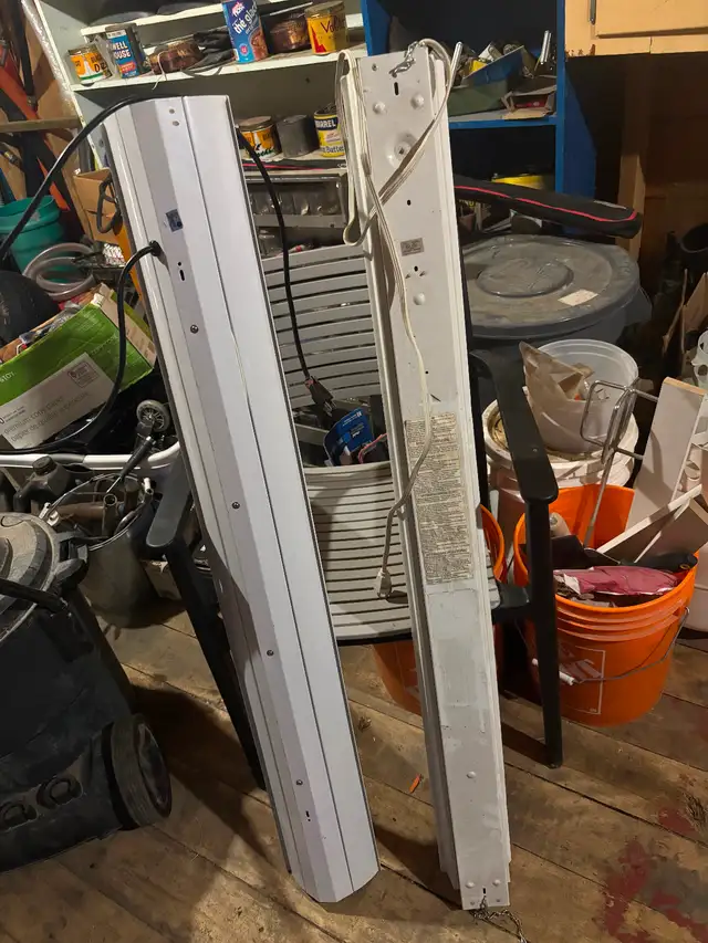 Two Philips Fluorescent Four Foot Shop Lights