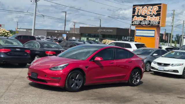 2021 Tesla Model 3 STANDARD RANGE PLUS, NO ACCIDENT, WHITE INTER