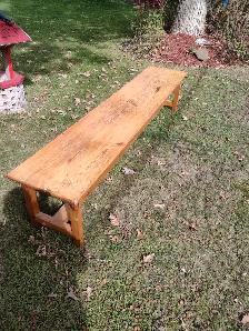 7 foot pine bench - Photo 4