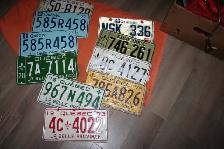 Plaque automobile licenses année 60-70 se sont des paires (25$)