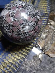 FUNKY CHIC MOTTLED  SPINEL/BIOTITE/QUARTZ/PYRITE CRYSTAL SPHERE! - Photo 7
