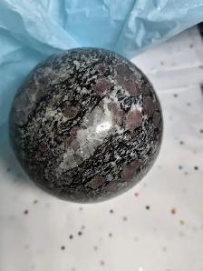 FUNKY CHIC MOTTLED  SPINEL/BIOTITE/QUARTZ/PYRITE CRYSTAL SPHERE! - Photo 8