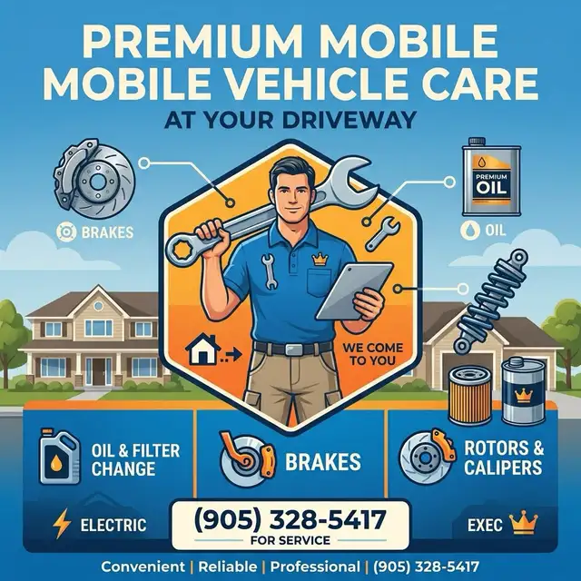 Mobile Auto Maintenance – Oil, Brakes & Rotors at Your Home