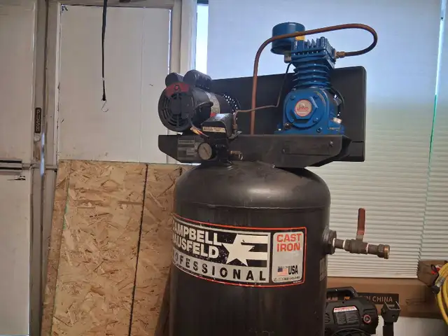 60gal Campbell Hausfeld Compressor  newer 'Jenny' 2-piston pump