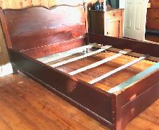 antique double bed with mattress. and spring.