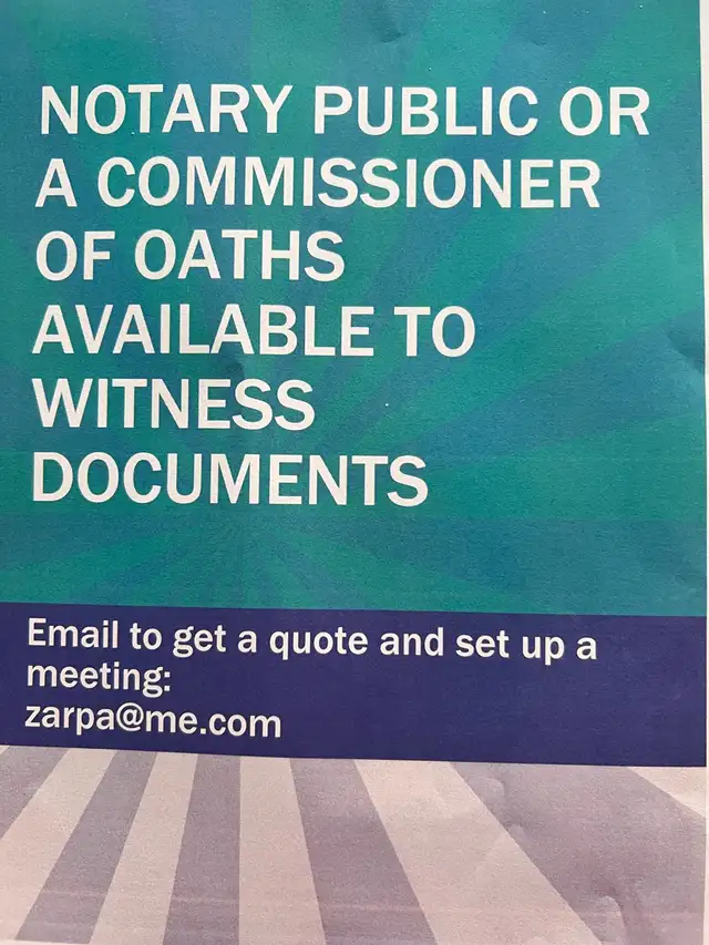 Notary Public and Commissioner of Oaths in Ontario