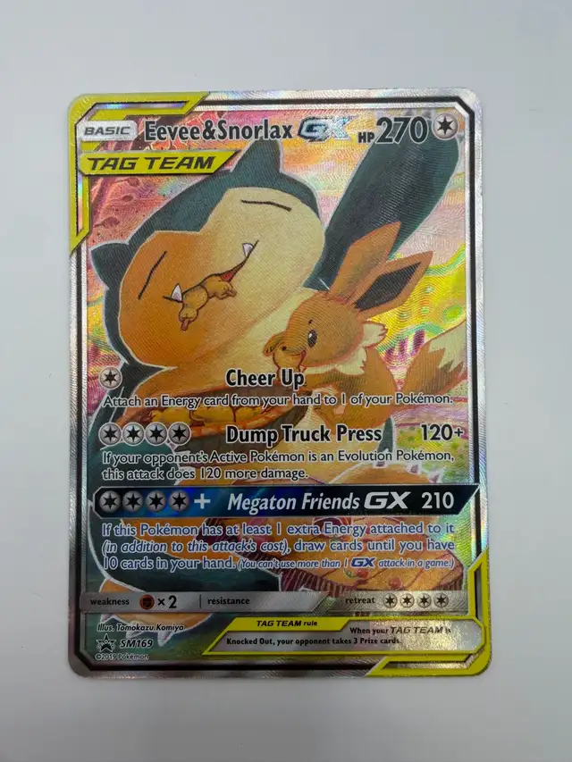 NM Eevee & Snorlax GX SM169 from Sun & Moon Promo