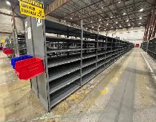 used metal industrial shelf units 2' deep x 4' wide x 7'4 tall - Photo 4