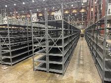 used metal industrial shelf units 2' deep x 4' wide x 7'4 tall - Photo 5