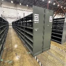 used metal industrial shelf units 2' deep x 4' wide x 7'4 tall - Photo 6
